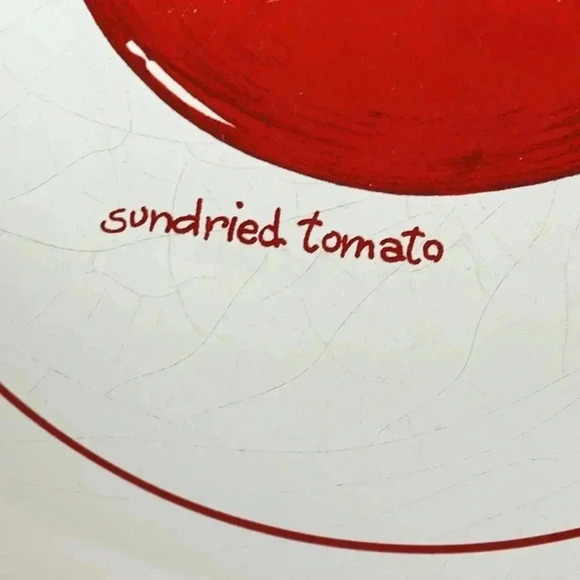 VINTAGE OVER AND BACK MADE IN ITALY 9.5” SUNDRIED TOMATO PASTA BOWL INDIVIDUAL - Picture 7 of 12